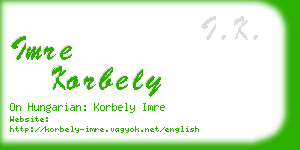 imre korbely business card